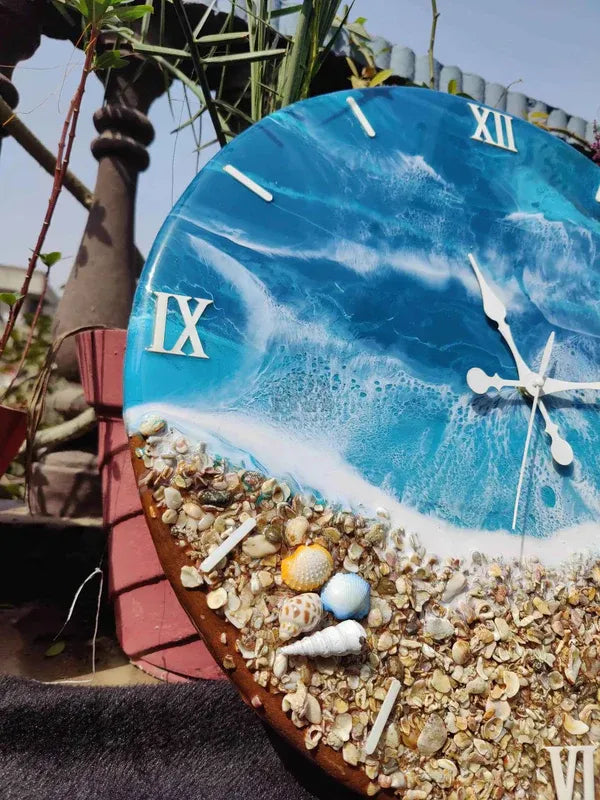 Sea Shells Ocean Resin wall clock | Elegant Clock For Home Decor