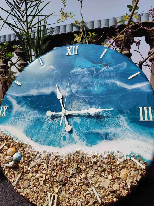 Sea Shells Ocean Resin wall clock | Elegant Clock For Home Decor