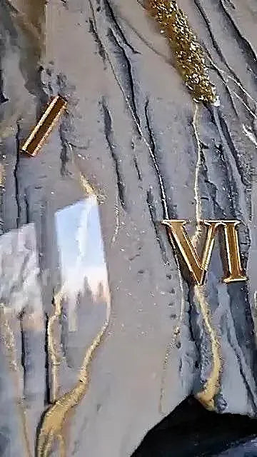 Marble Echo Uneven Resin Wall Clock - Pacific Resin Art