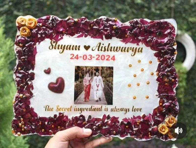 Red Roses Resin Varmala preservation | Modern Flowers preservation for Gifting - Pacific Resin Art