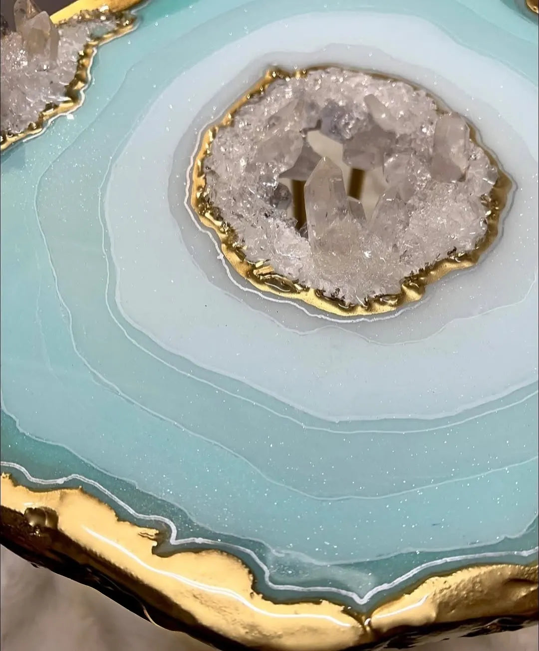 Crystal Dusk Epoxy Resin Coffee Table