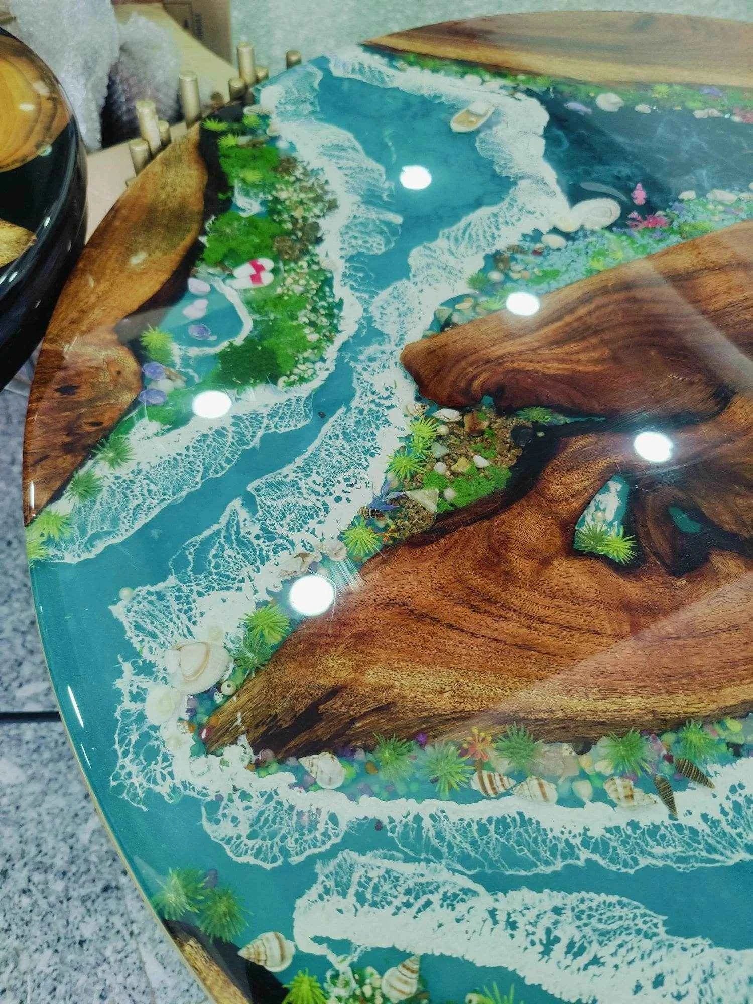 Ocean River Epoxy Resin Centre Table | Luxury Table For Interiors - Pacific Resin Art