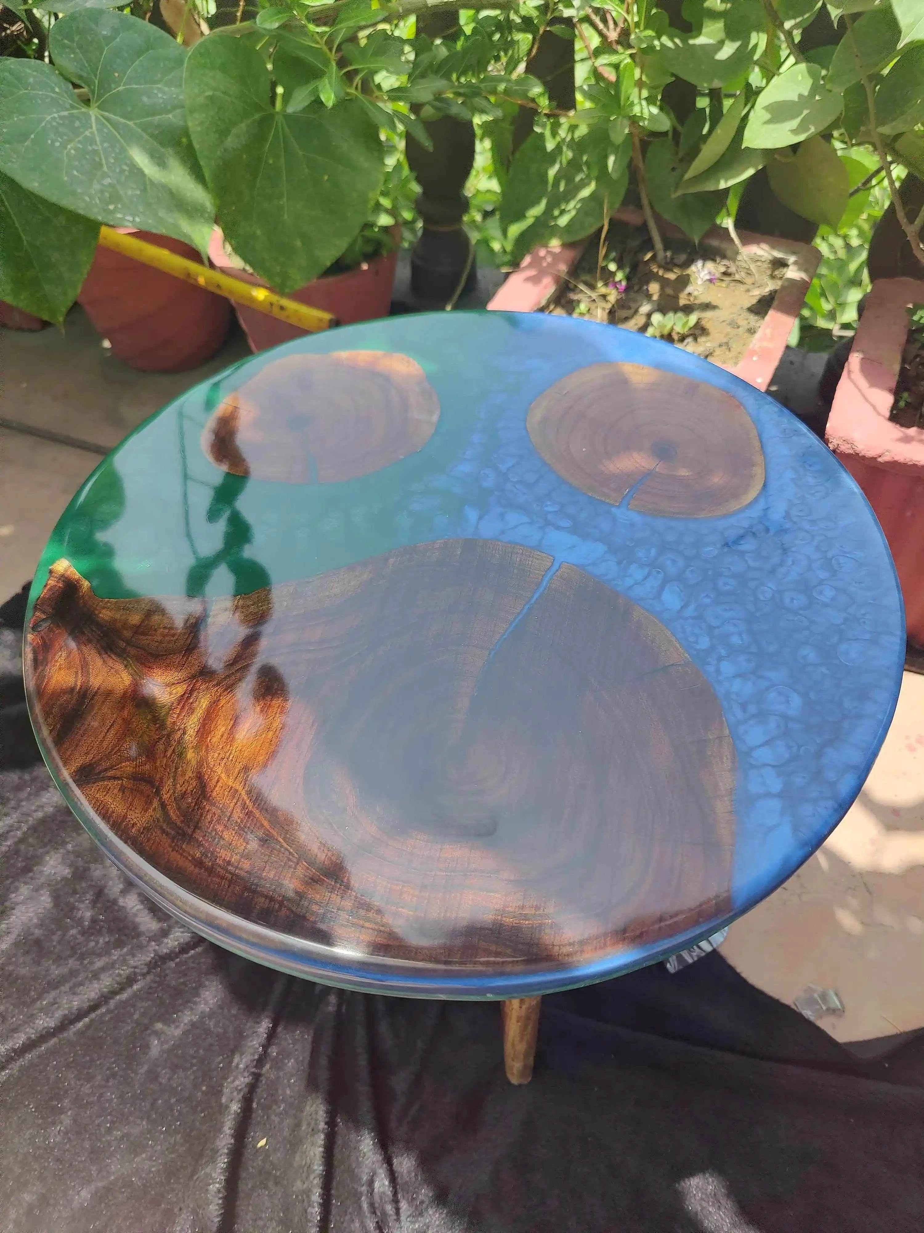 Mystic Shore Epoxy Resin Art Coffee Table | Resin Art Coffee table | Premium Center Coffee Table --