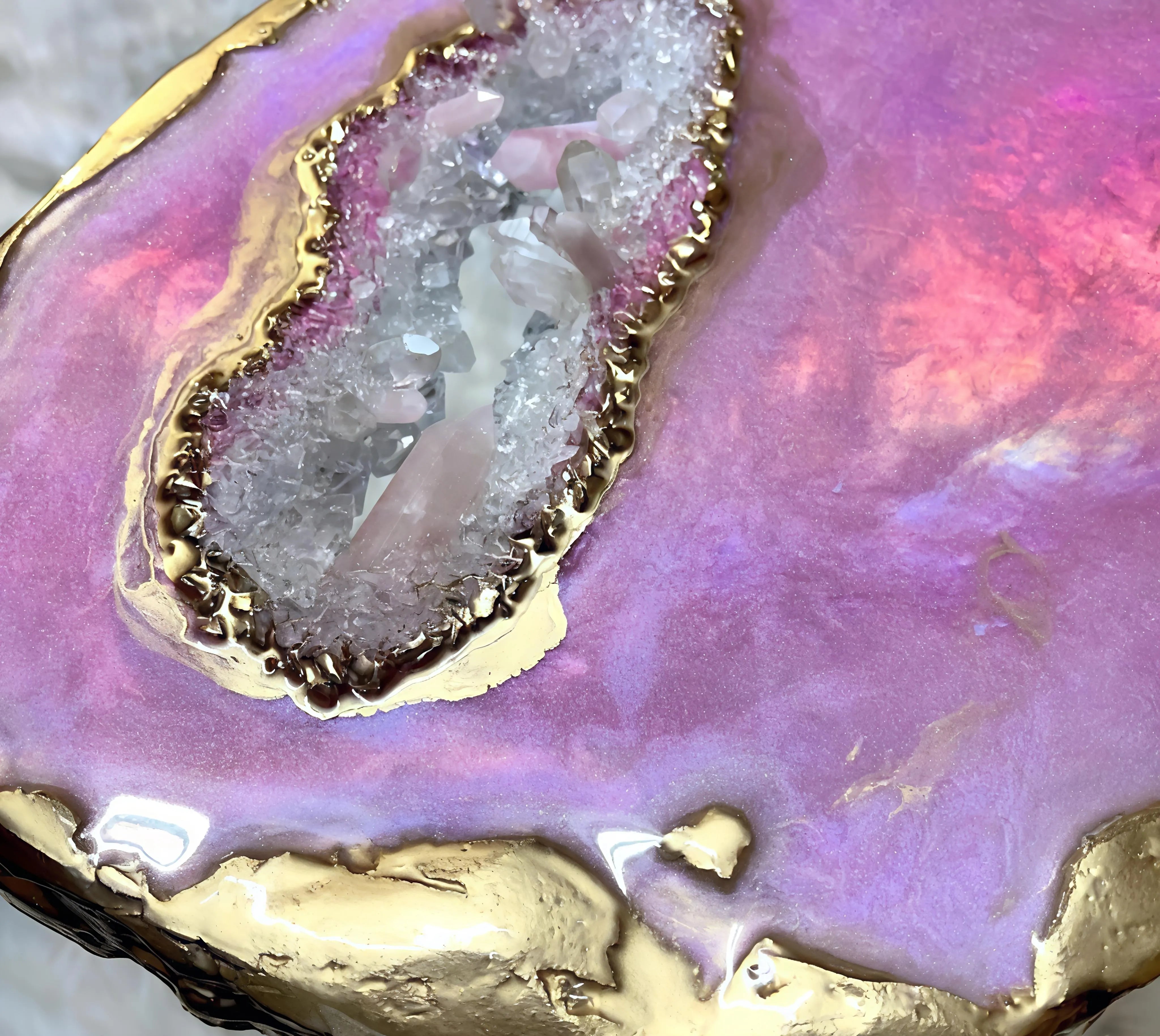Serene Veins Handcrafted Resin Coffee Table