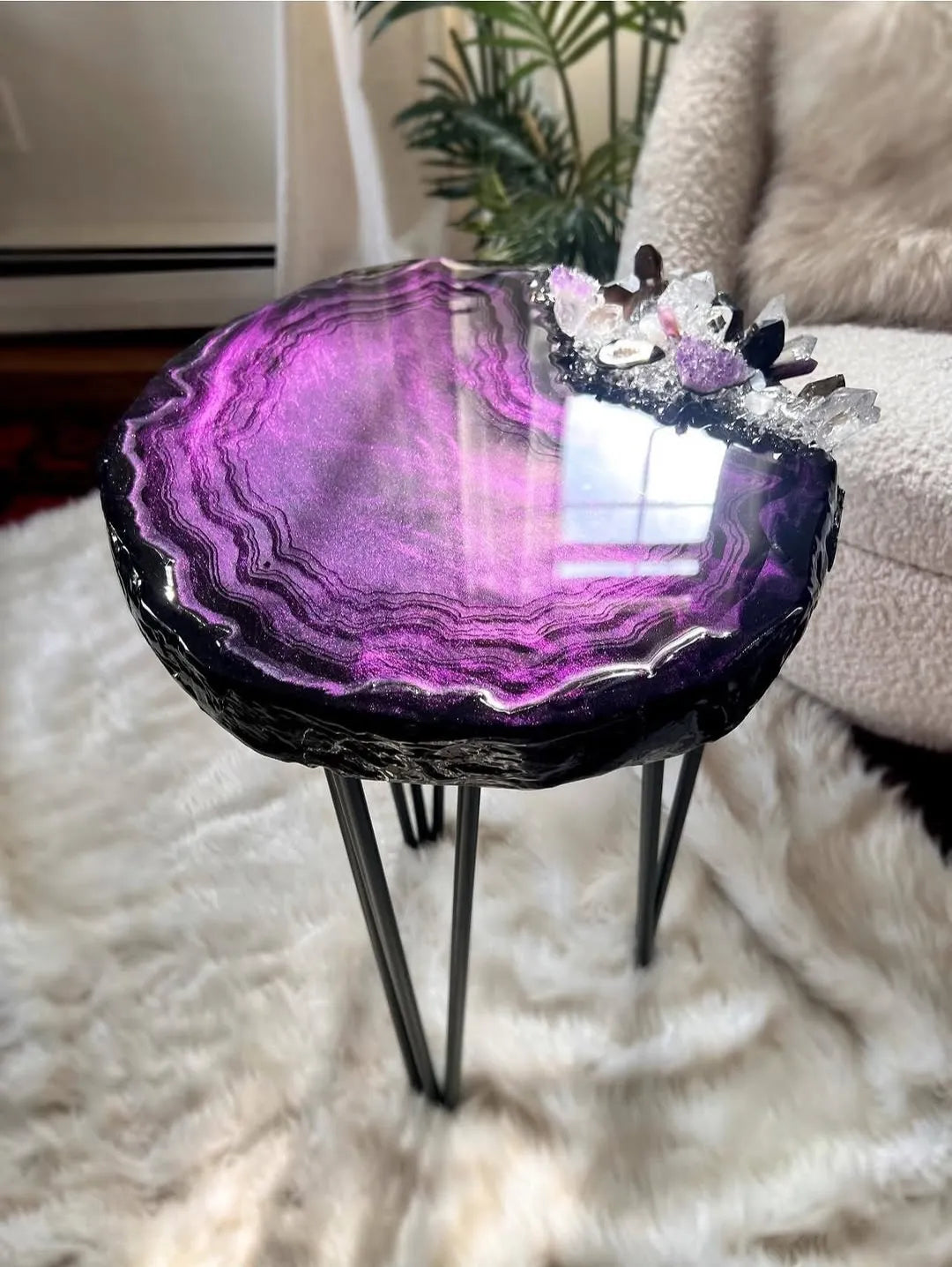 Arctic Crest Epoxy Resin Coffee Table