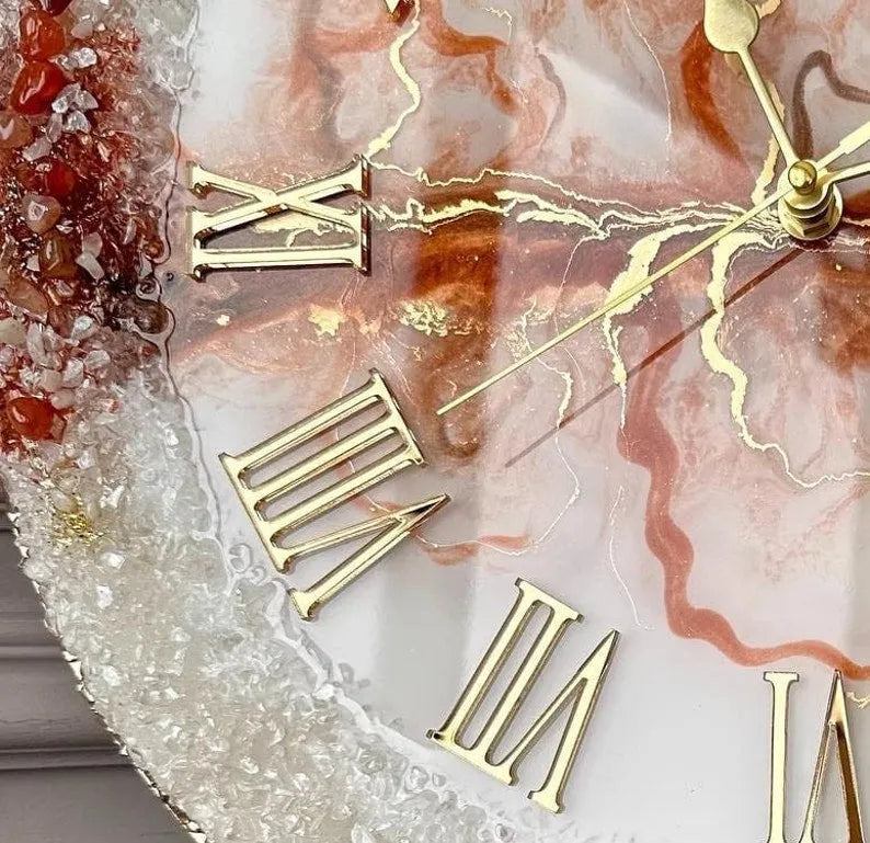 Shimmerstone Modern Resin Wall Clock - Pacific Resin Art