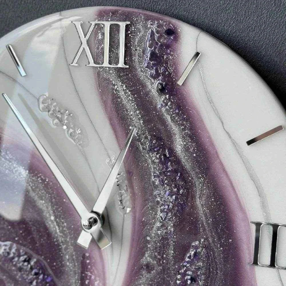 Deep Purple Resin Wall Clock | Premium Clocks For Home Decor - Pacific Resin Art
