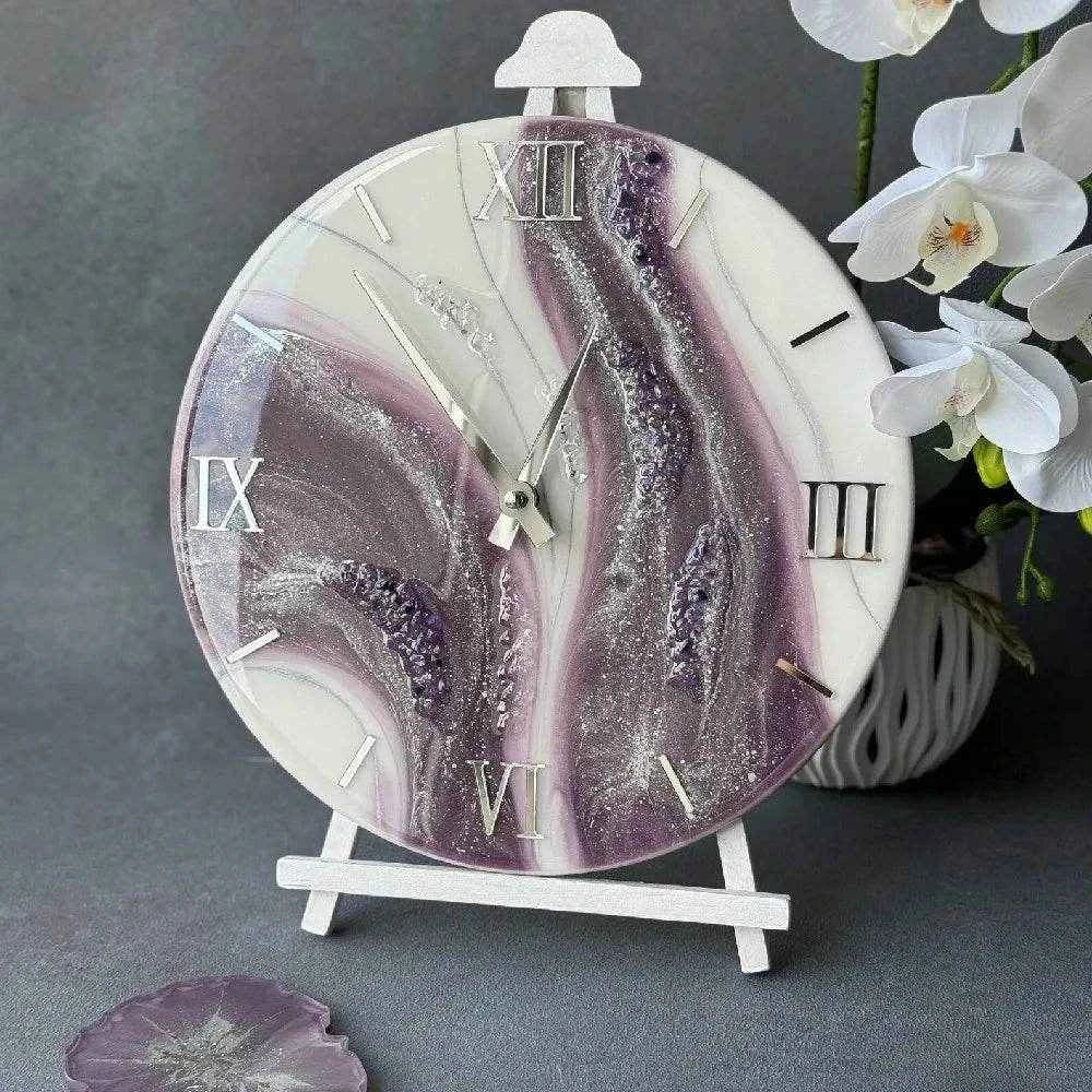 Deep Purple Resin Wall Clock | Premium Clocks For Home Decor - Pacific Resin Art