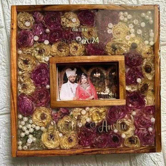 Heartstrings Resin Wedding Flower Preservation | Varmala preservation - Pacific Resin Art