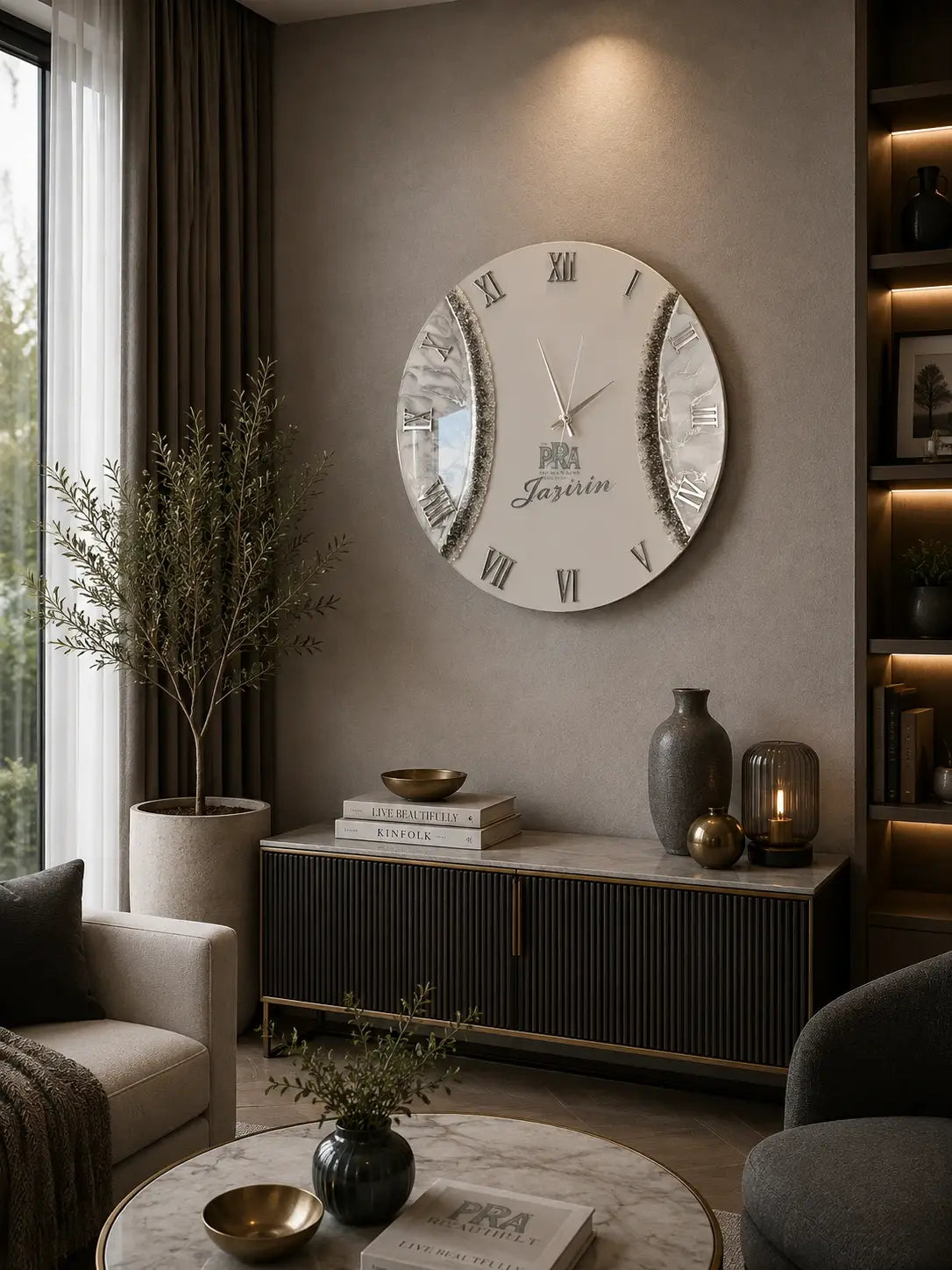 DreamWave Artisanal Resin Wall Clock