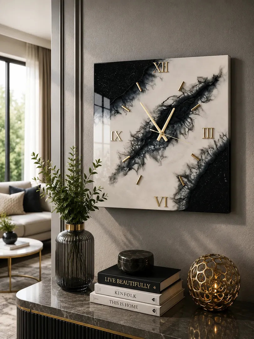 SolsticeTick Modern Resin Wall Clock