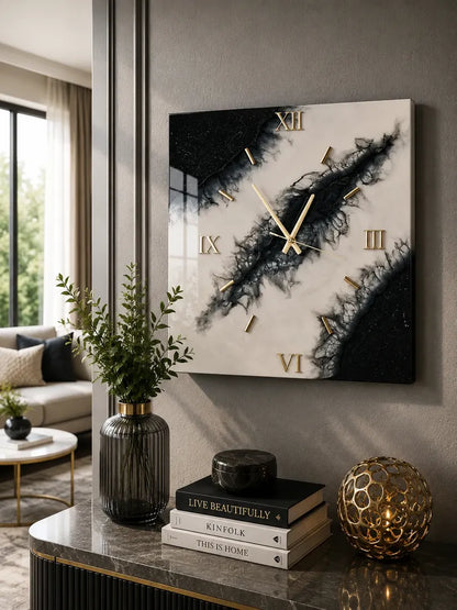 SolsticeTick Modern Resin Wall Clock