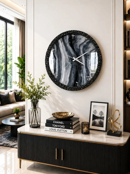 Hourglass Resin Wall clock For Home Decor