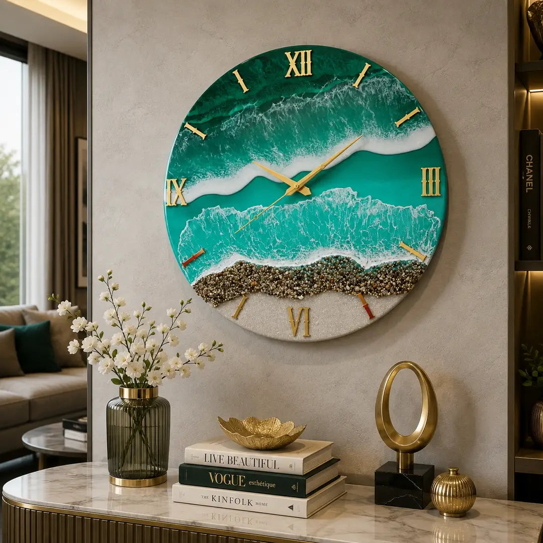 Marine Style Epoxy Resin Wall Clock | Modern Clocks