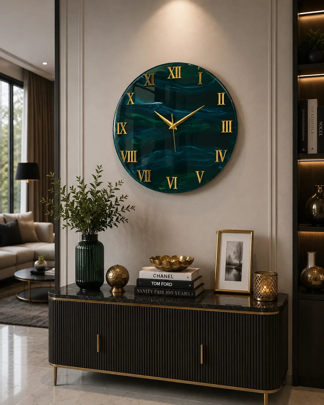 Glided Mirage Premium Resin Wall Clock