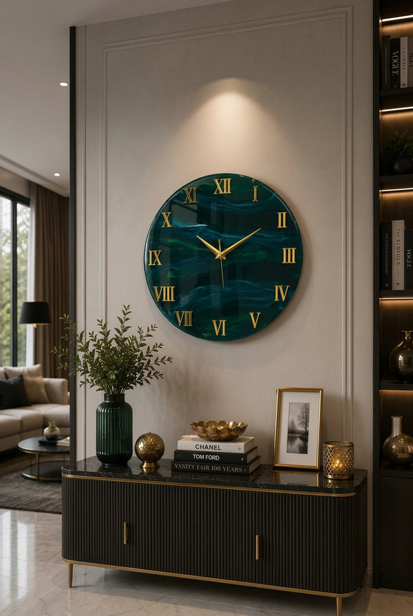 Vastu Glided Mirage Premium Resin Wall Clock