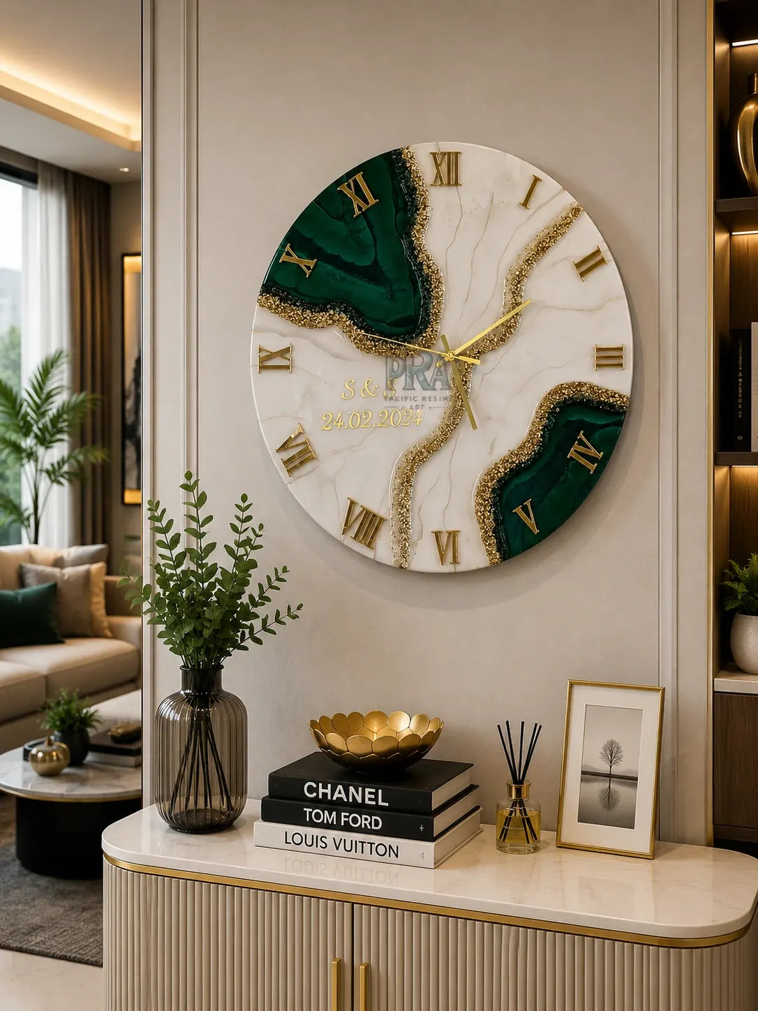Lucid Moment Resin Wall Clock