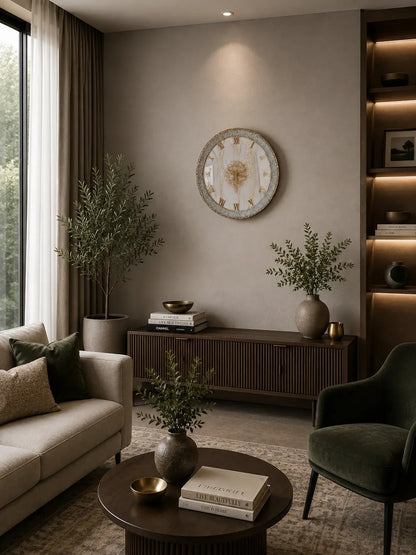 Aurea Stone Luxury Resin Wall Clock