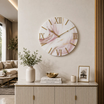 Frosted Ember Elegant Resin Wall Clock