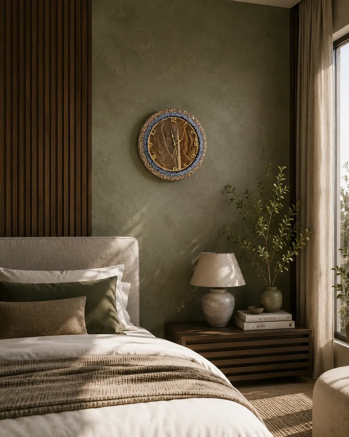 Desert Dusk Luxury Resin Wall Clock
