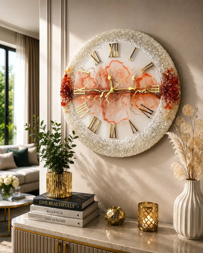 Shimmerstone Modern Resin Wall Clock