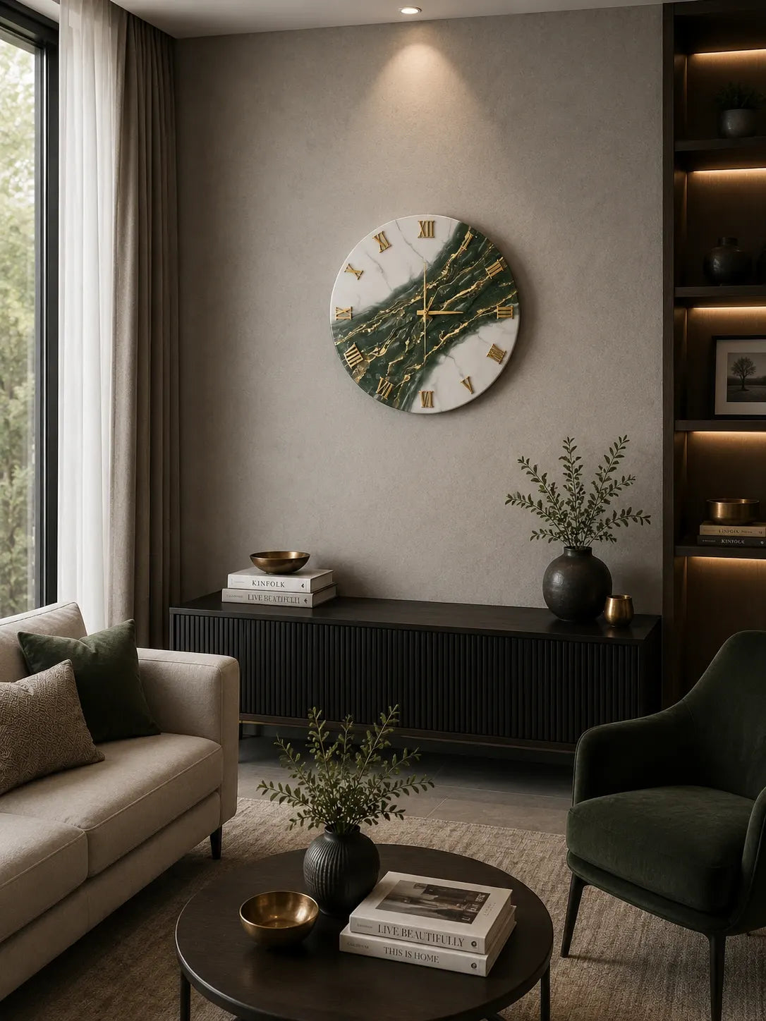 Artisan Time Luxury Resin Wall Clock | Modern Home Decor