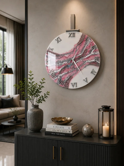 HorizonGlow Resin Wall Clock
