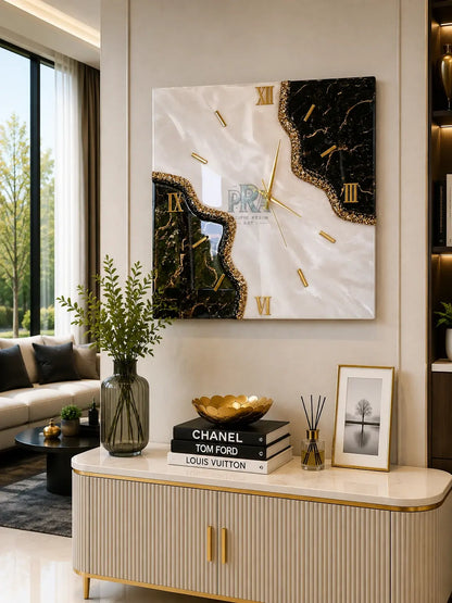 Infinite Tides Resin Wall Clock | Unique Decor