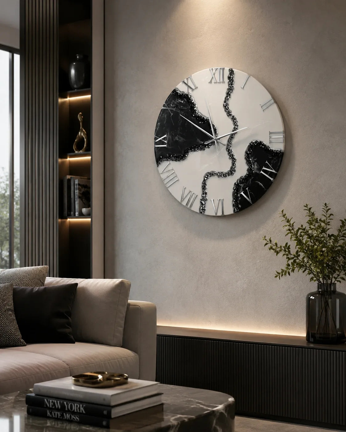 Ethereal Modern Resin Wall Clock