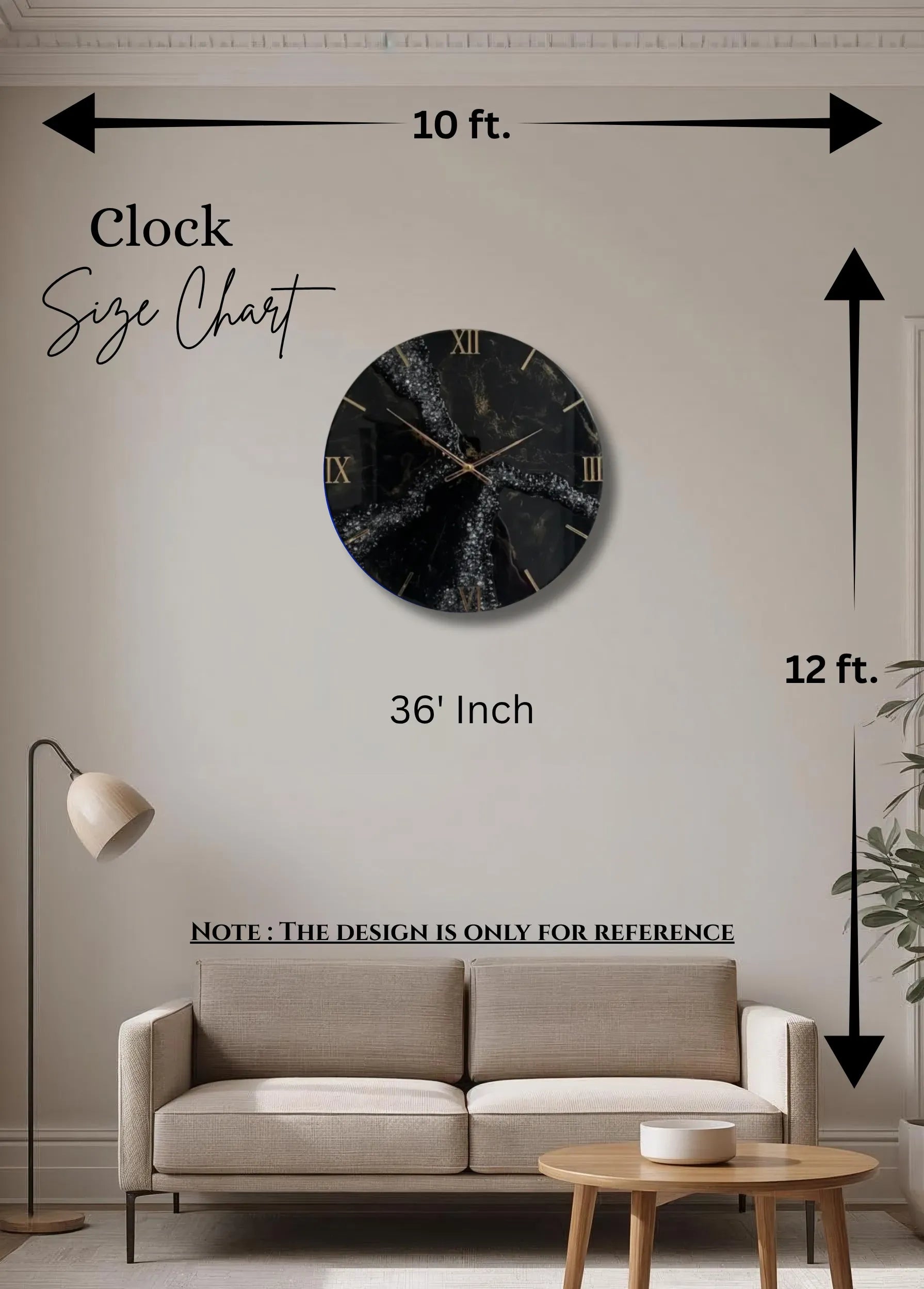 Cosmic Wave Elegant Resin Wall Clock