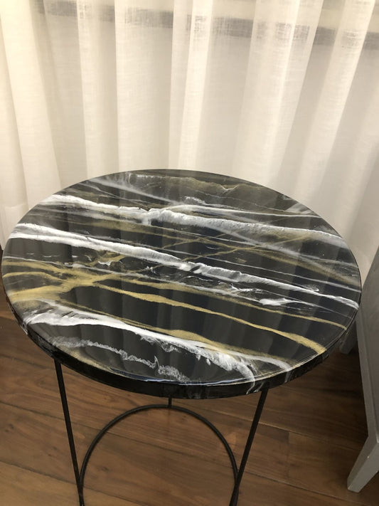 Crystal Luxe Resin Coffee Table with Legs - Pacific Resin Art