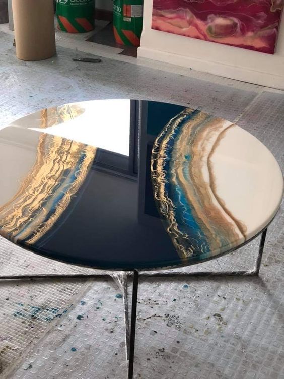 Designer Epoxy resin art table