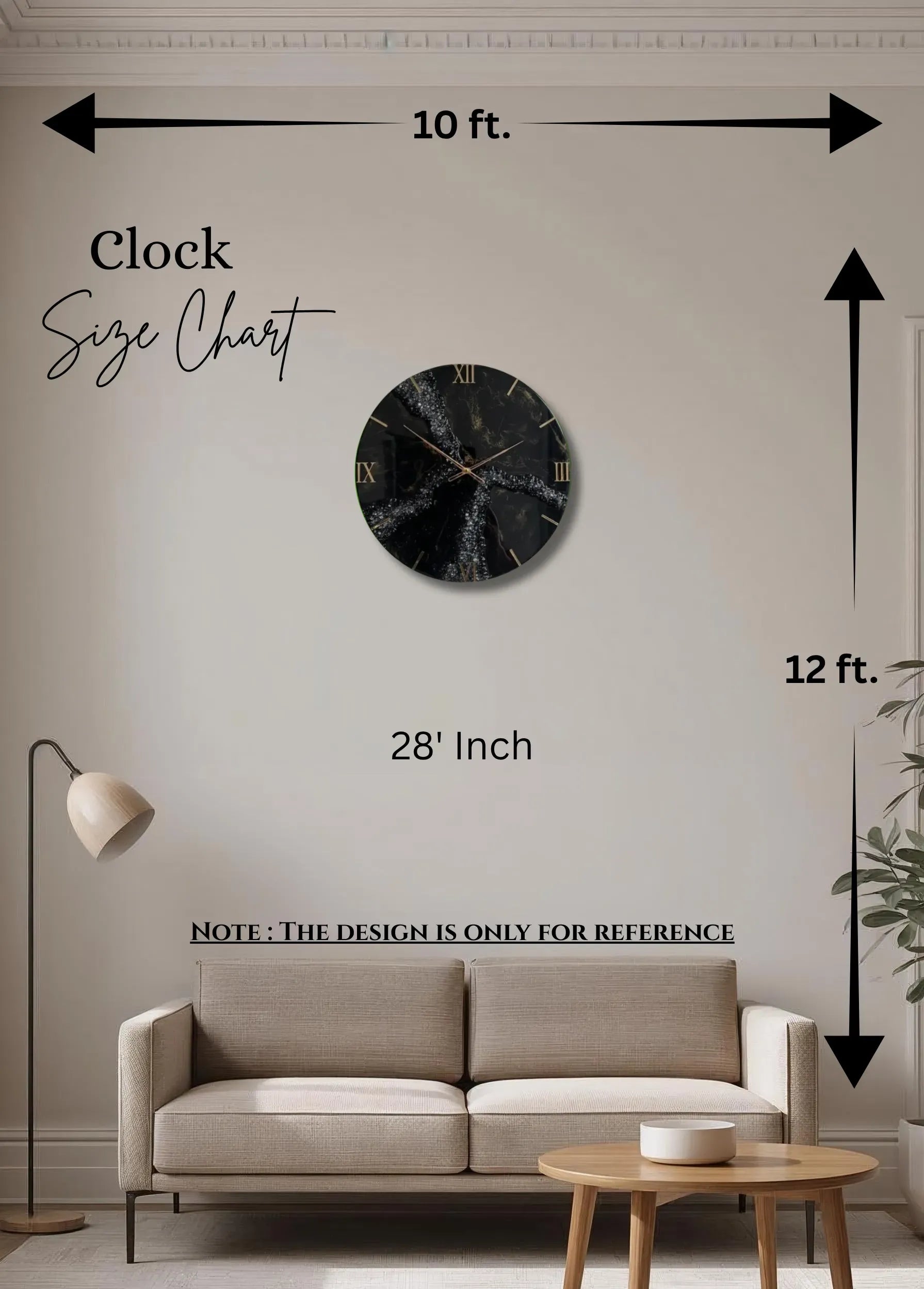 Cosmic Wave Elegant Resin Wall Clock