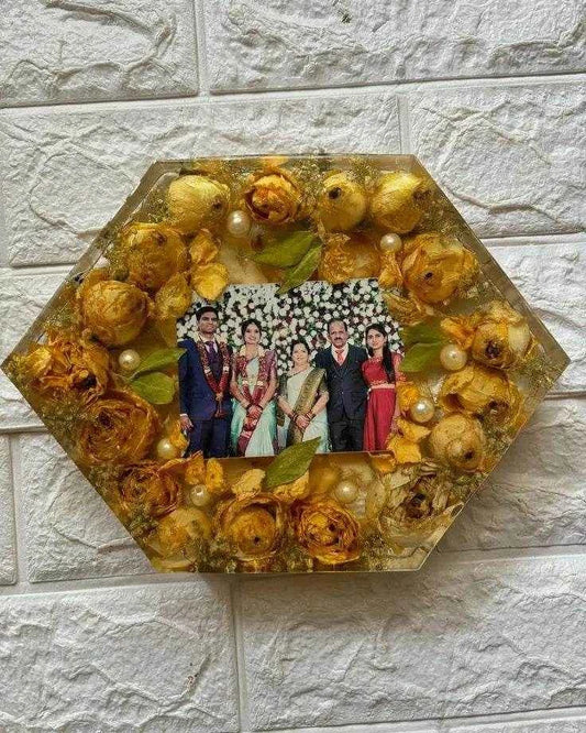 Hexagonal Resin Varmala and Flower Preservation - Pacific Resin Art