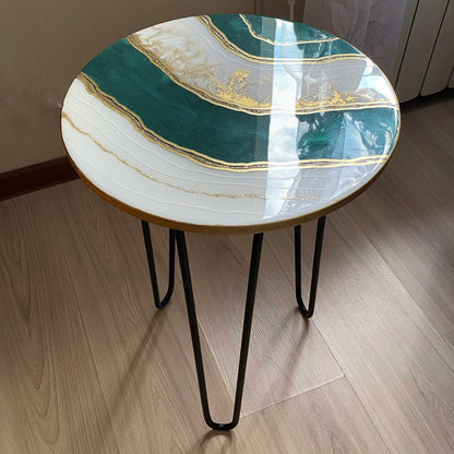 Spectrum Dream Resin Coffee Table with Legs - Pacific Resin Art