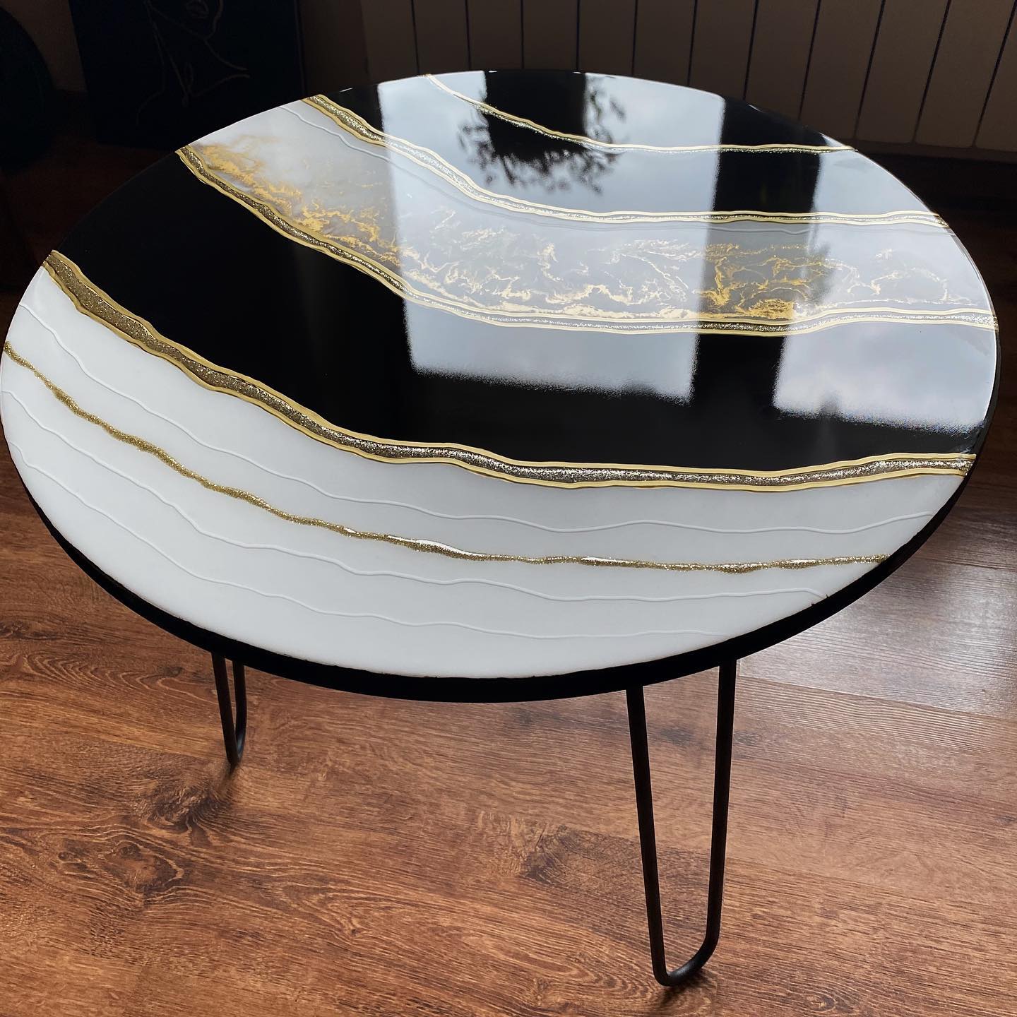 Radiance Luxe Resin Coffee Table with Legs - Pacific Resin Art