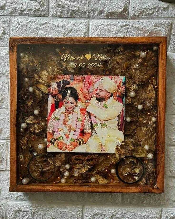 Varmala Vows Wooden Resin Varmala Preservation - Pacific Resin Art