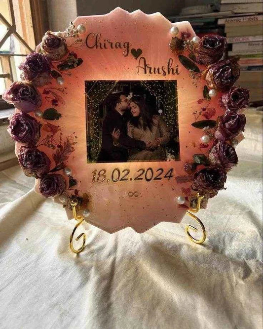 Peach Pure Resin Varmala Preservation - Pacific Resin Art