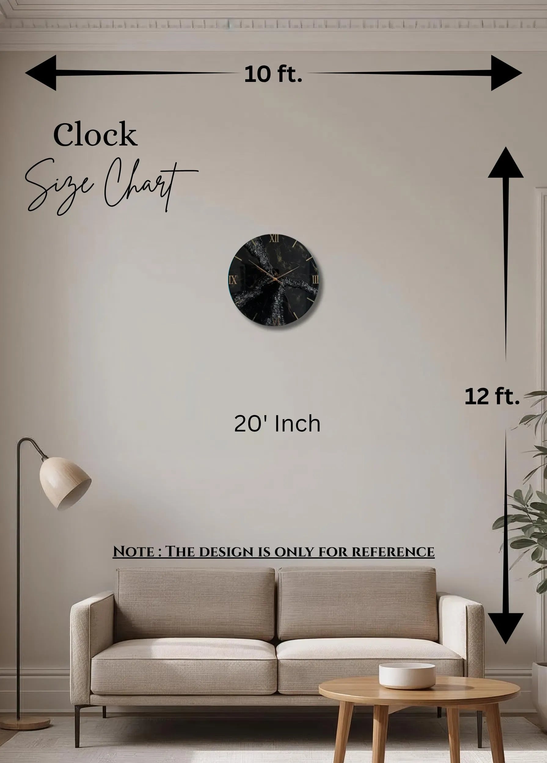 Cosmic Wave Elegant Resin Wall Clock