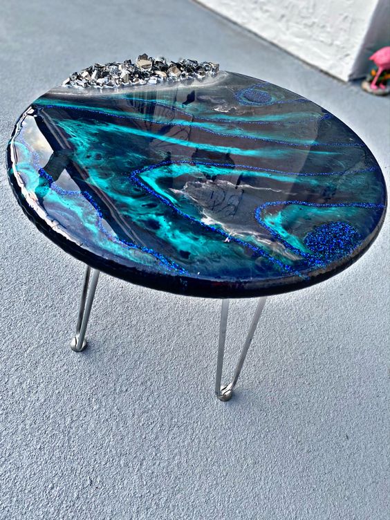 Designer Epoxy resin art table