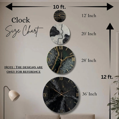 Brownie Stones Epoxy Resin Wall Clock | Modern Decor - Pacific Resin Art