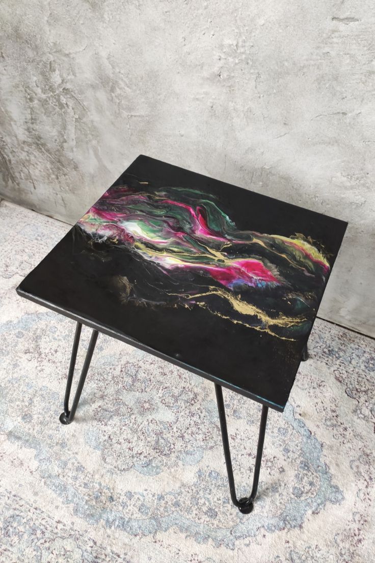 Celestial Wave Resin Coffee Table with legs - Pacific Resin Art