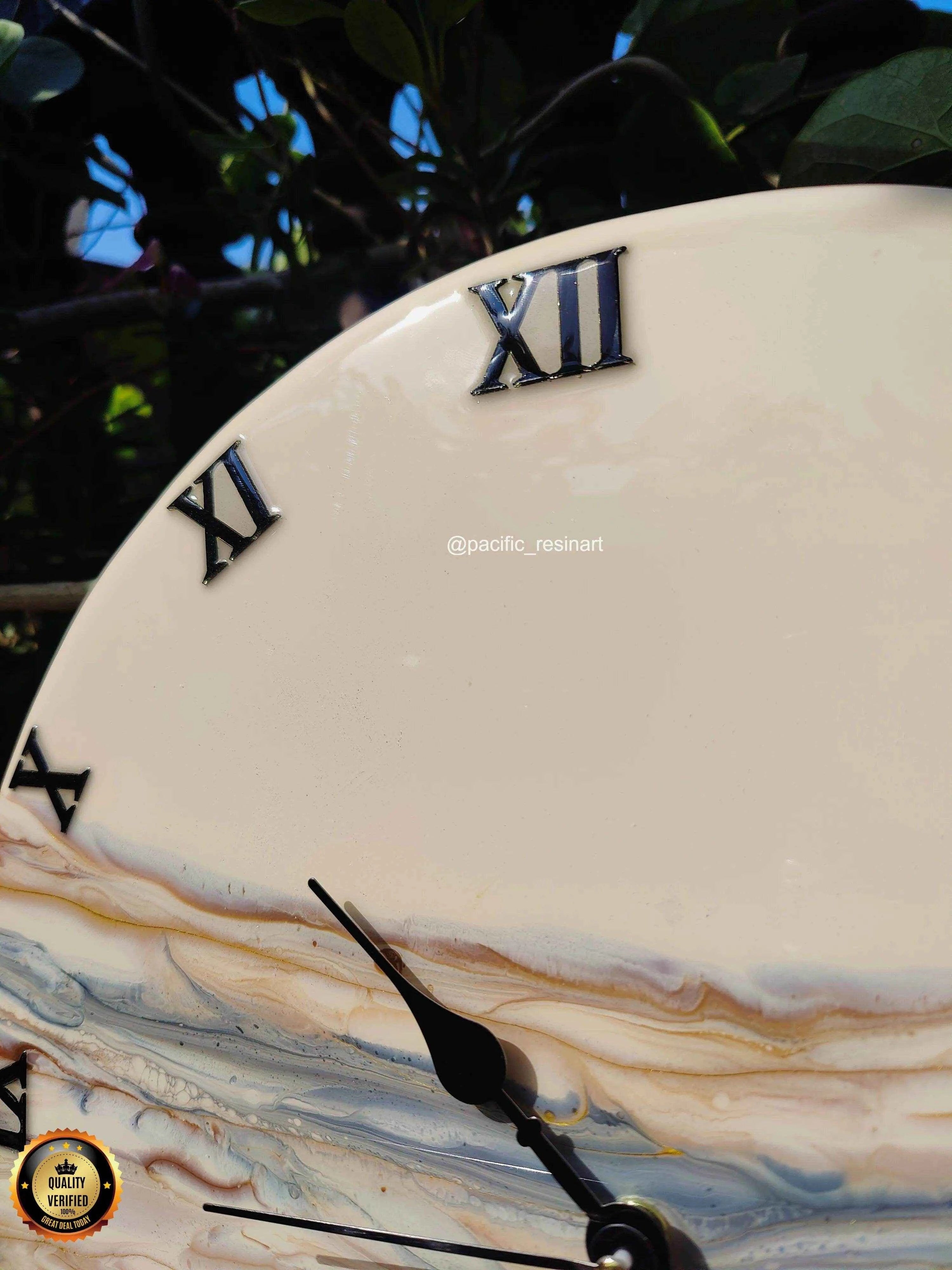 Creamy ice Resin Art wall clock | Premium Home Decor - Pacific Resin Art