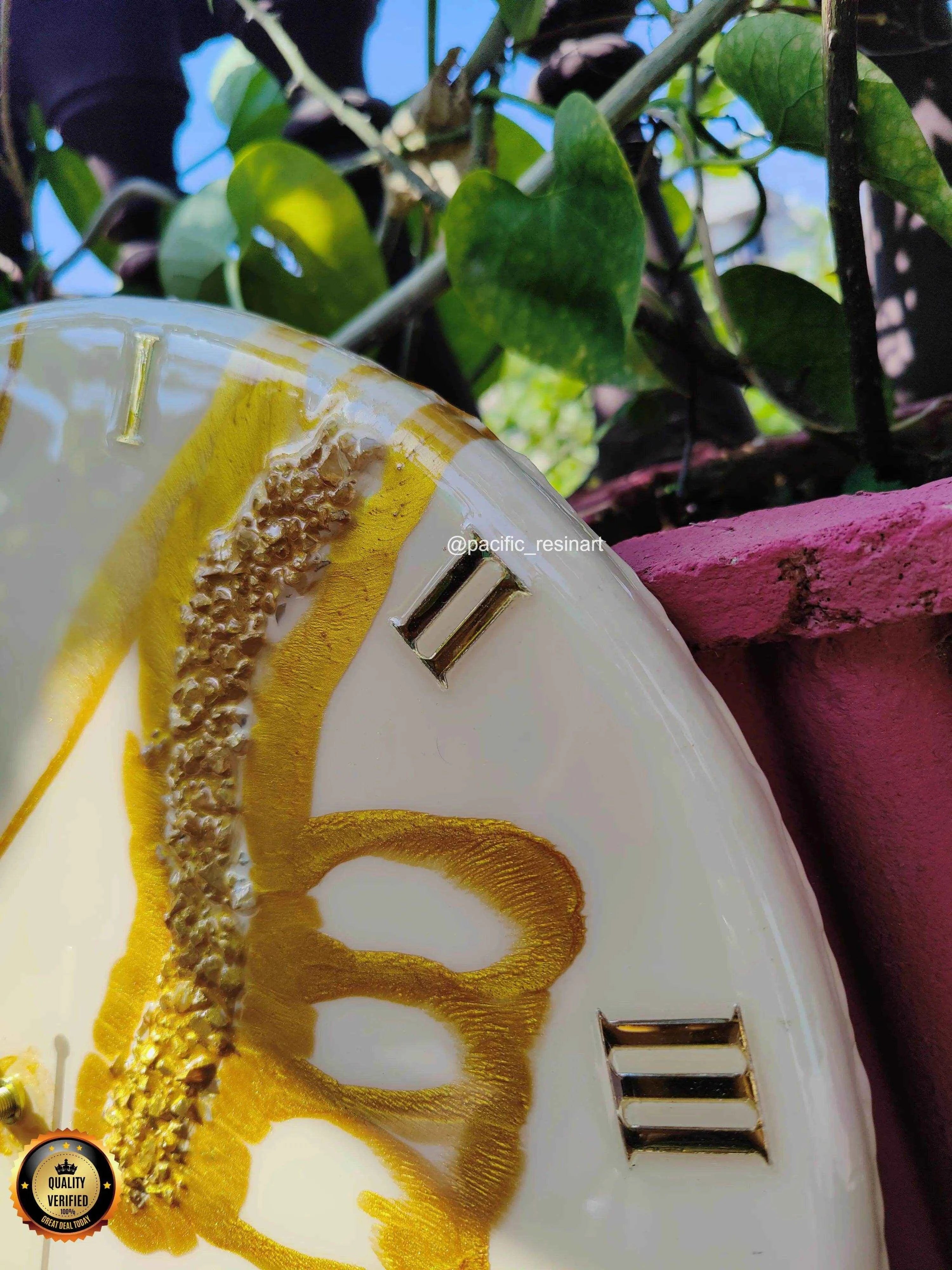 Creamy Desert Resin Art Wall Clock - Pacific Resin Art
