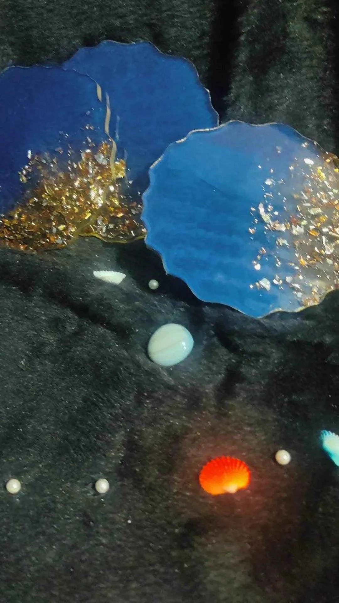 Blue Epoxy Resin art coasters | Premium resin coaster & tray - Pacific Resin Art