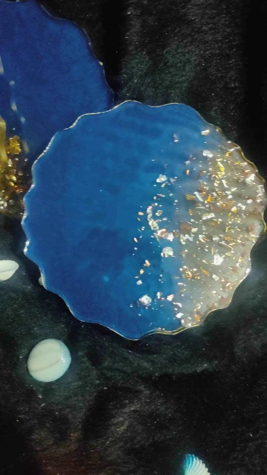 Blue Epoxy Resin art coasters | Premium resin coaster & tray - Pacific Resin Art