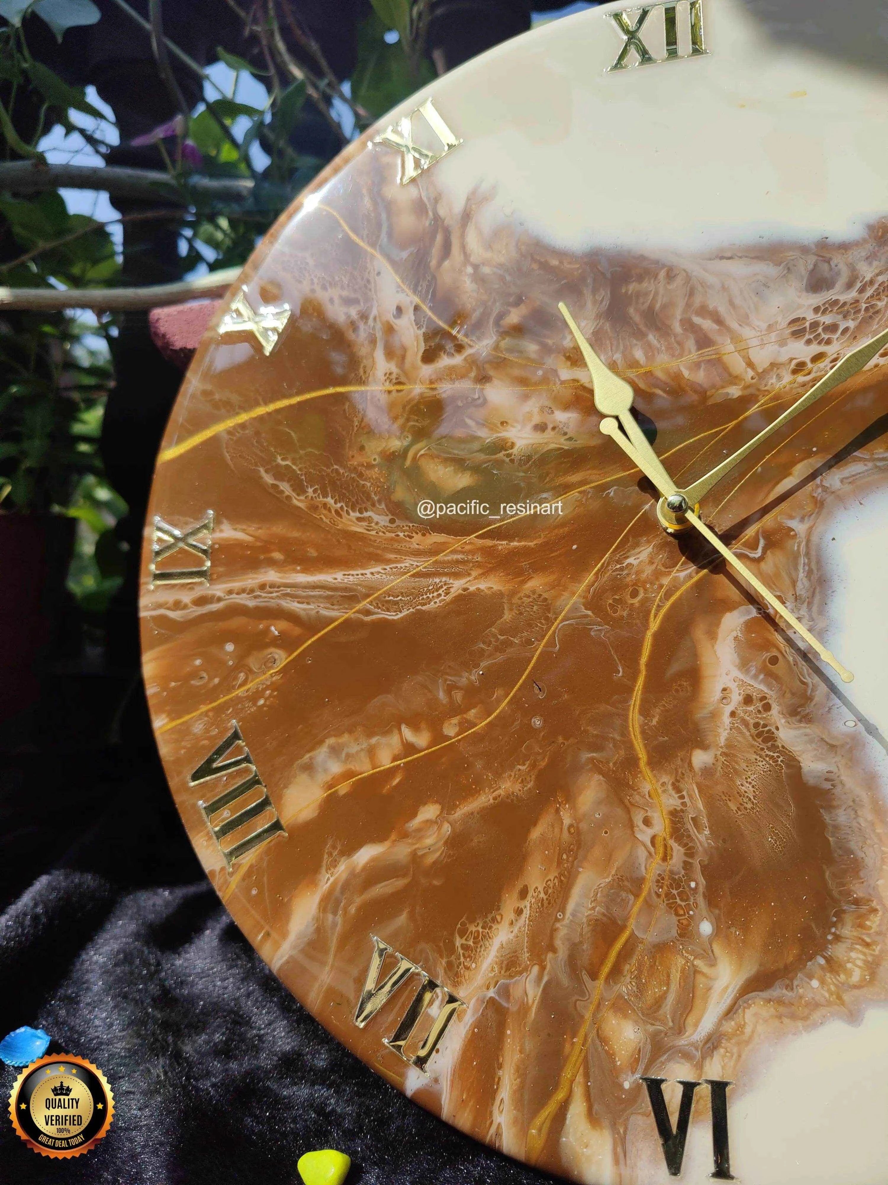 Brownie Doo Resin wall clock - Pacific Resin Art