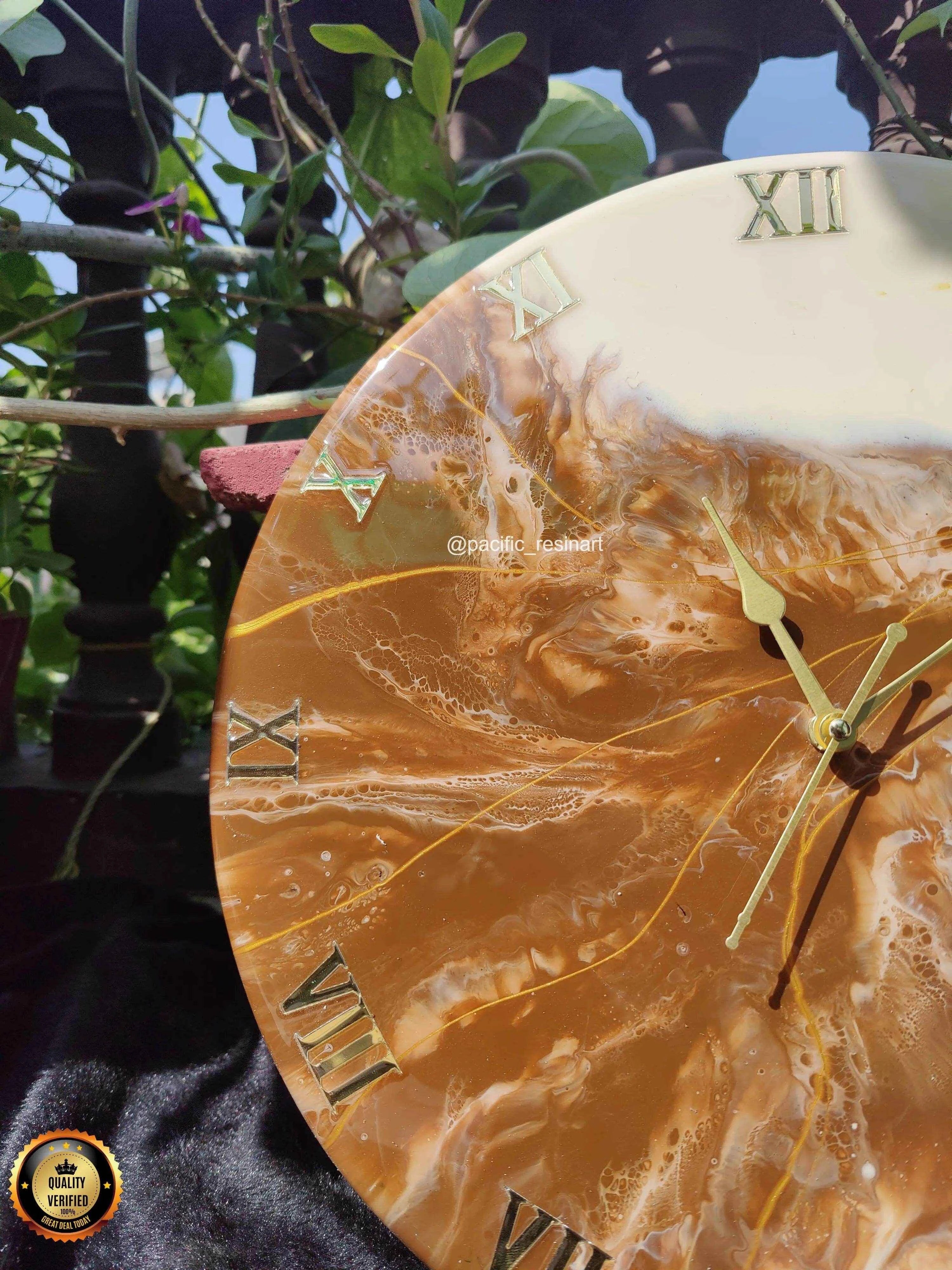 Brownie Doo Resin wall clock - Pacific Resin Art