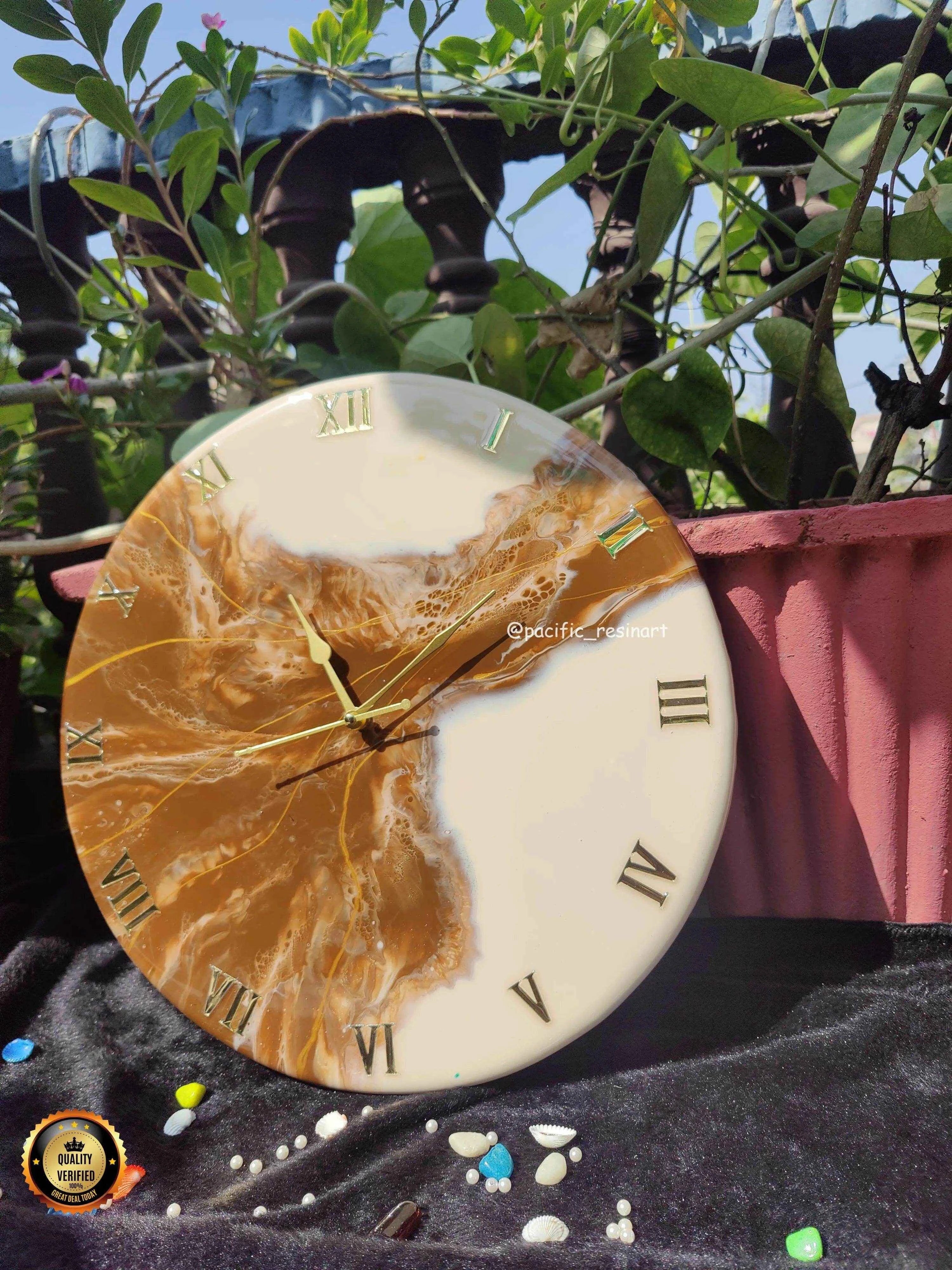 Brownie Doo Resin wall clock - Pacific Resin Art