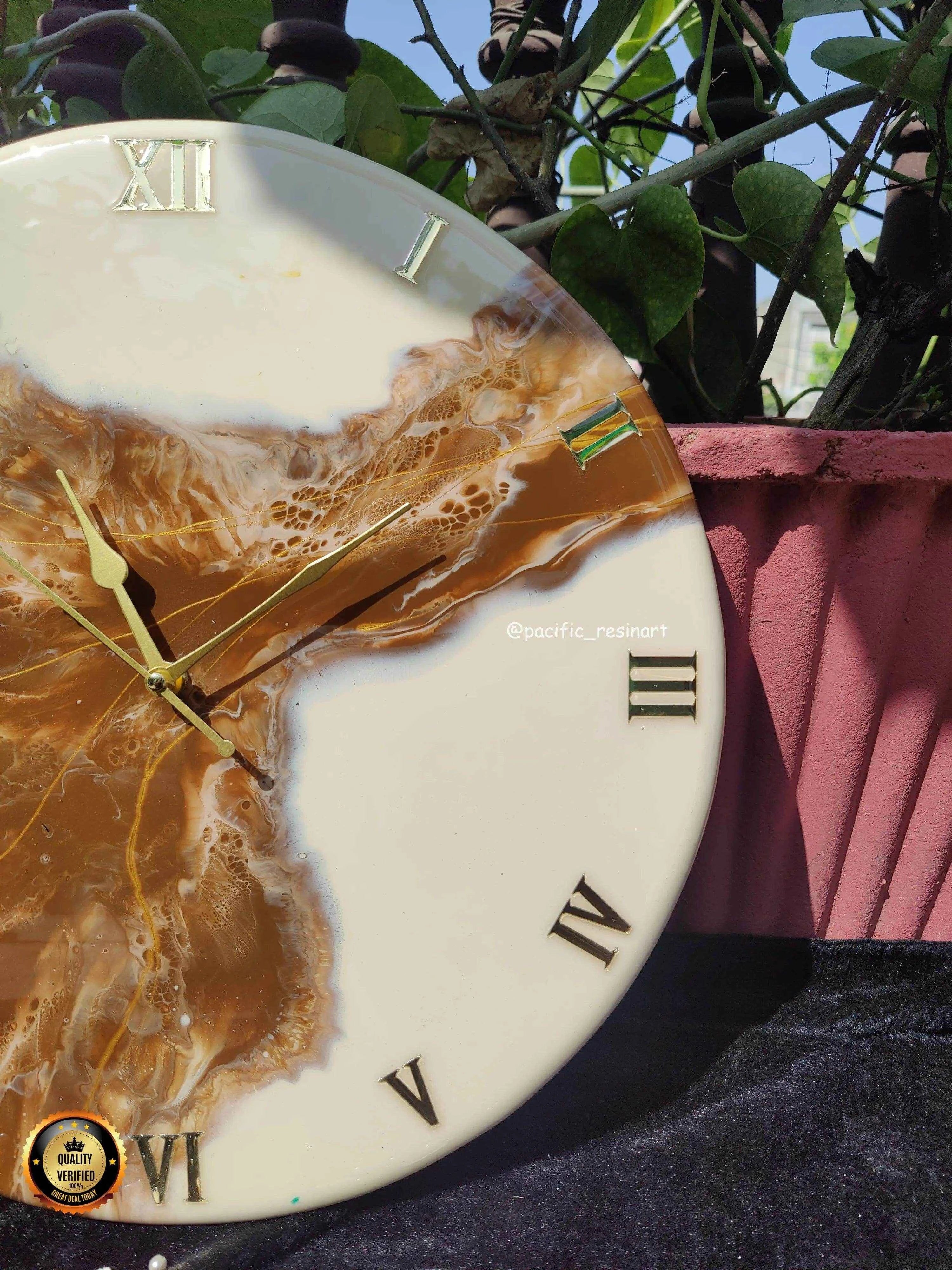 Brownie Doo Resin wall clock - Pacific Resin Art